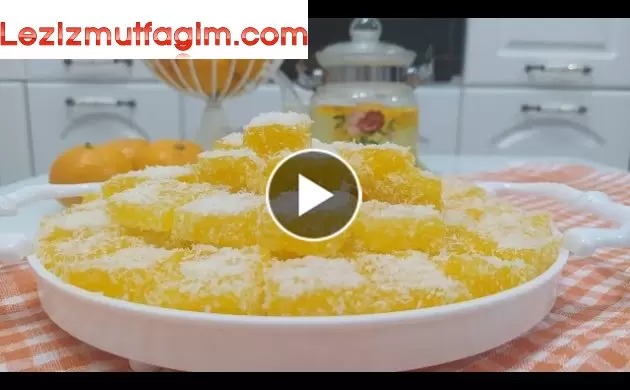 Mandalinalı Lokum Tarifi - Mandalinalı Lokum Nasıl Yapılır (Kabuklarından Çay Yaptım)