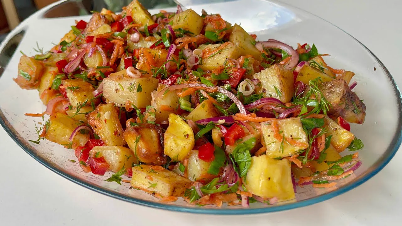 Hayatınızda Yediğiniz En Lezzetli Salata Olabilir KIZARMIŞ PATATES SALATASI