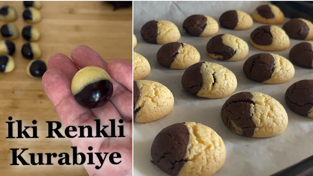 TEREYAĞI YOKMARGARİN YOKSIVIYAĞLI İKİ RENKLİ KURABİYE